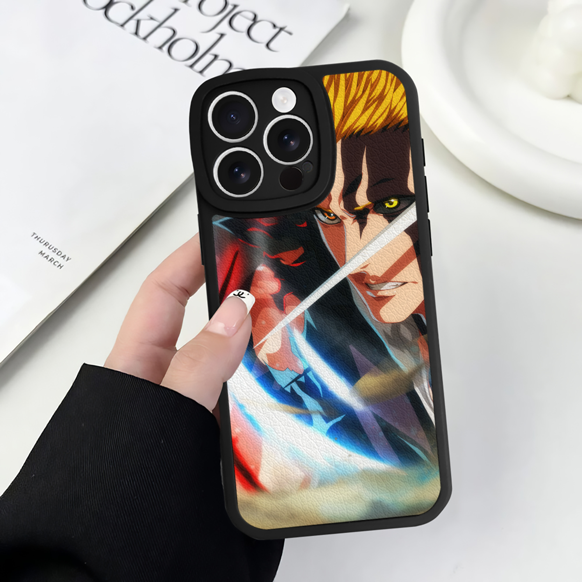 （画像用） ブリーチ BLEACH 【iPhone 16シリーズ対応】シリコンスマホケース（レザー調） 材質：シリコン